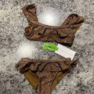 Jamie Kay brown floral bathing suit 6-12 months NWT